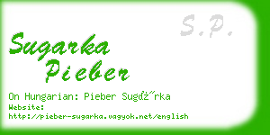 sugarka pieber business card